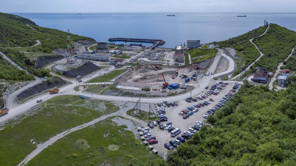 A view shows facilities of the Caspian Pipeline Consortium's (CPC) Marine Terminal in Yuzhnaya Ozereevka near the Black Sea port of Novorossiysk, Russia, May 13, 2021. (Reuters Photo)