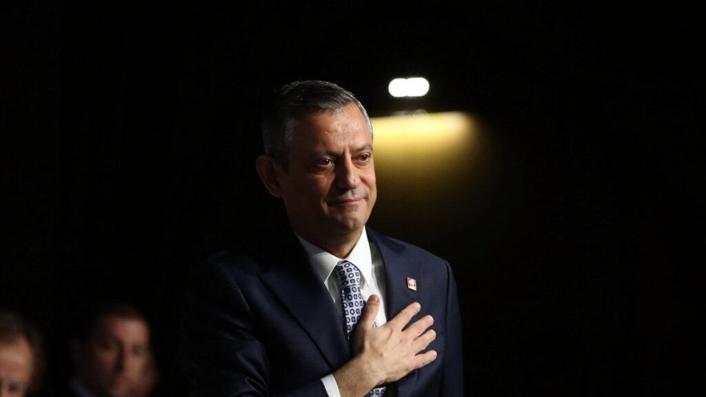 Republican People's Party (CHP) Chair Özgür Özel attends the intraparty election in the capital Ankara, Türkiye, April 6, 2025. (EPA Photo)