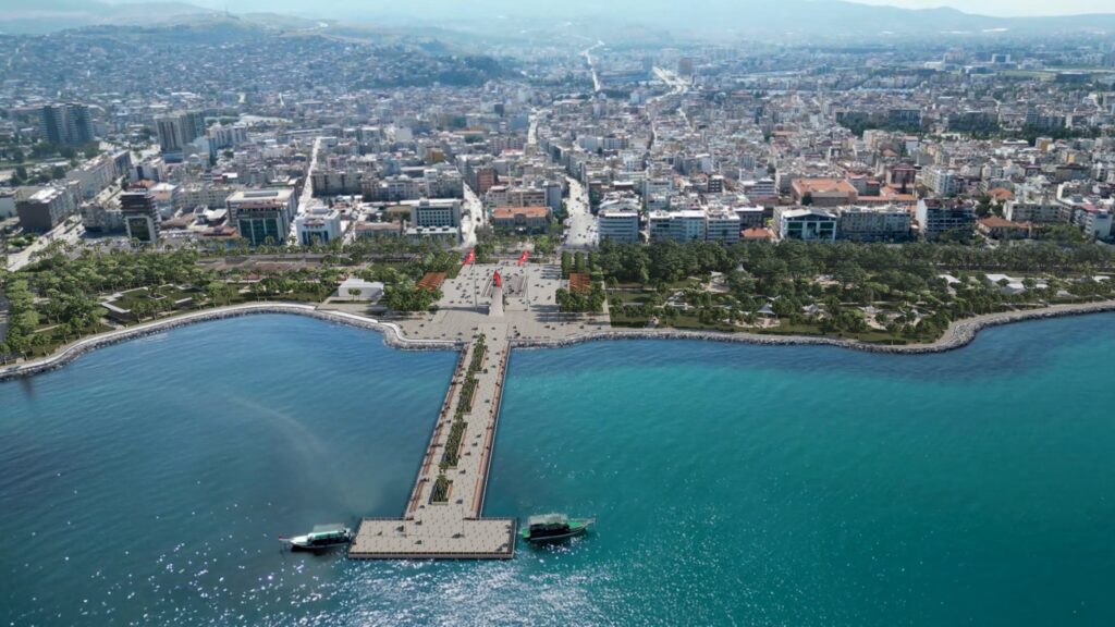 The Environment, Urbanization and Climate Change Ministry conducts elevation and ground improvement work under the Iskenderun Coastal Regeneration and Renewal Project, Hatay, Türkiye, March 6, 2025. (AA Photo)