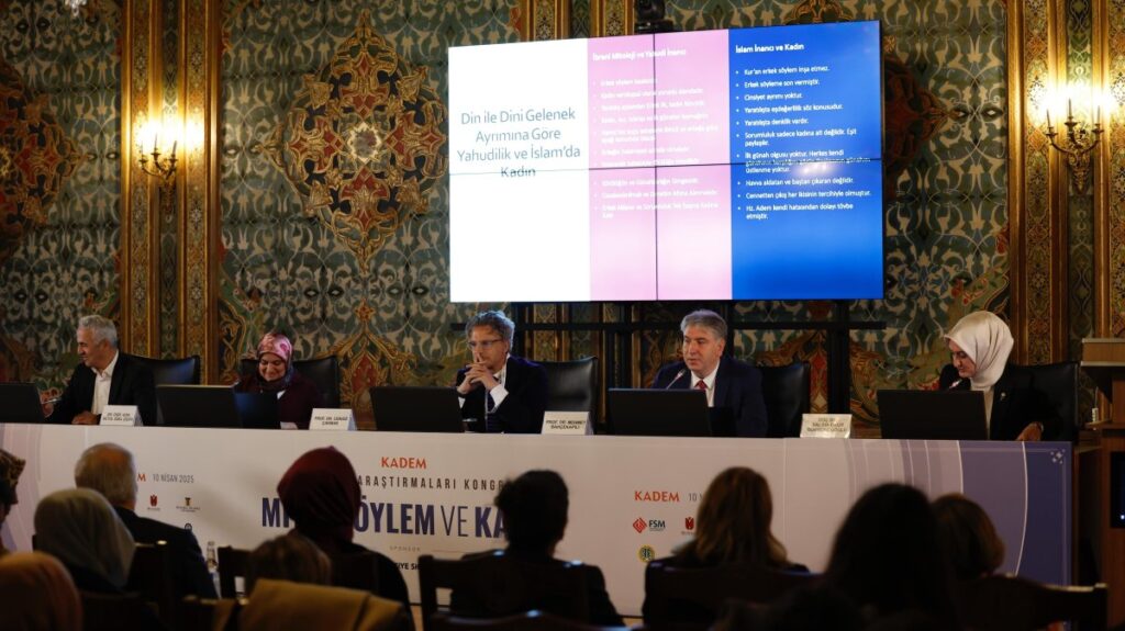 A session during the 10th Women’s Studies Congress, focusing on "Mythical Discourse and Women," in Istanbul, Türkiye, April 10, 2025. (Courtesy of KADEM)