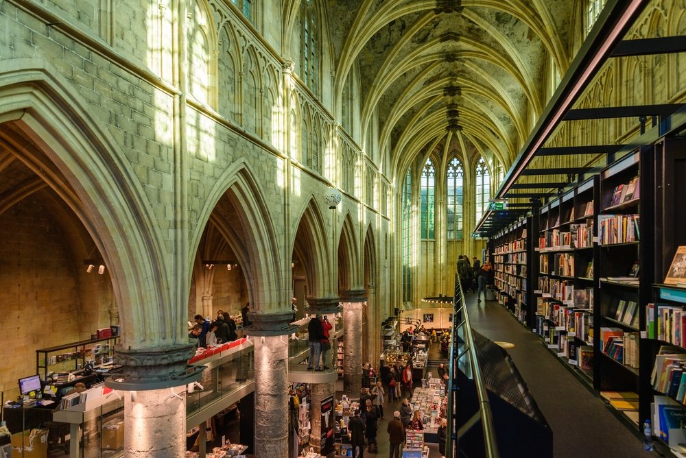 377075 An interior view of the famous bookstore Boekhandel Dominicanen, Maastricht, Netherlands. (Shutterstock Photo)