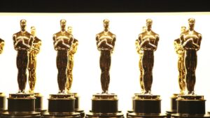 Oscar statuettes appear backstage at the Oscars in Los Angeles, U.S., Feb. 26, 2017. (AP Photo)