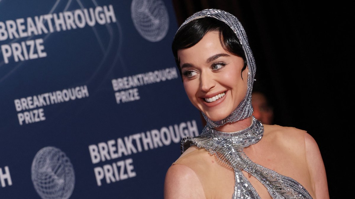 American singer Katy Perry attends the 11th Breakthrough Prize ceremony at Barker Hangar in Santa Monica, California, U.S., April 5, 2025. (AFP Photo)