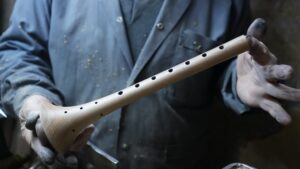 Handcrafted zurnas, made with traditional methods, ready to bring music and joy to weddings and celebrations, Gaziantep, Türkiye, April 14, 2025. (IHA Photo)