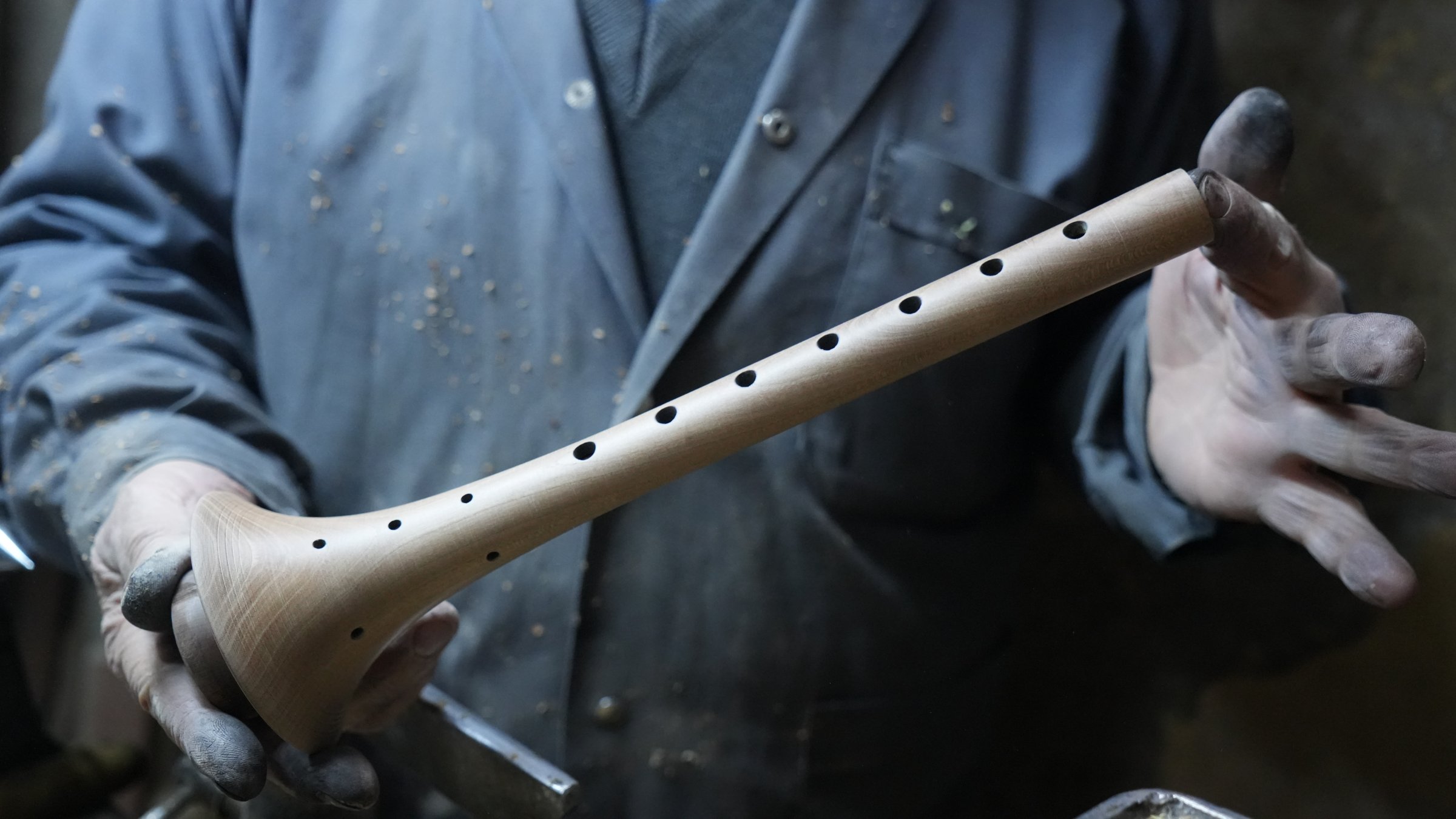 Handcrafted zurnas, made with traditional methods, ready to bring music and joy to weddings and celebrations, Gaziantep, Türkiye, April 14, 2025. (IHA Photo)
