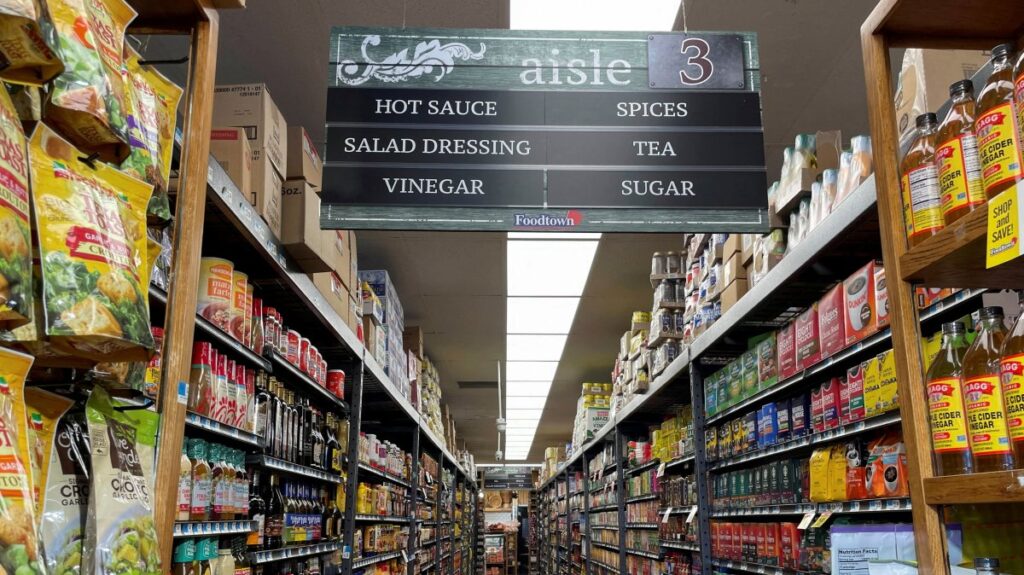 A condiment aisle is seen at a FoodTown grocery store in Brooklyn, New York, U.S., Feb. 26, 2025. (Reuters Photo)