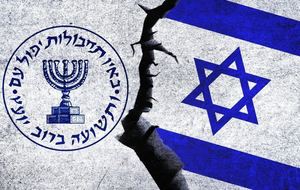 An illustration of the Israeli flag and the Mossad logo on a wall. Turkish intelligence has uncovered Mossad's recruitment of locals for espionage in the past few years in separate investigations. (Shutterstock Photo)