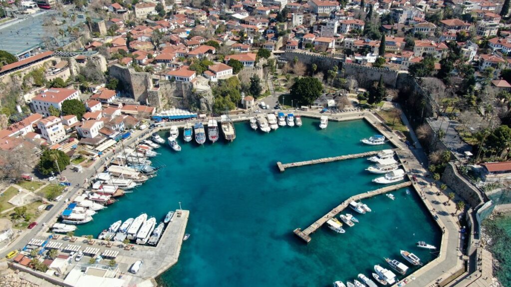 An aerial view of a historic area in Muratpaşa district, Antalya, southern Türkiye, June 3, 2025. (IHA Photo)
