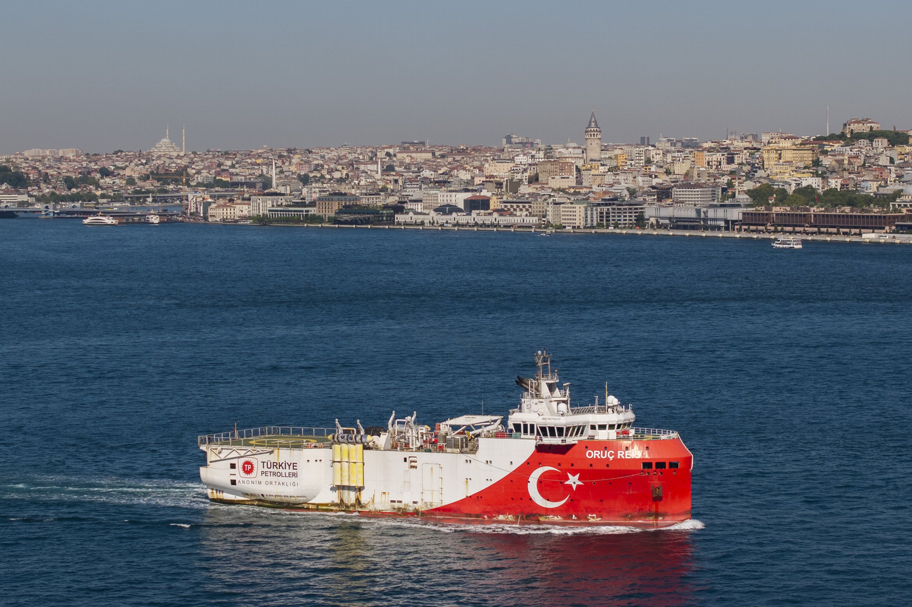 389914 A general view of the Oruç Reis seismic research vessel, Istanbul, Türkiye, July 3, 2025. (AA Photo)