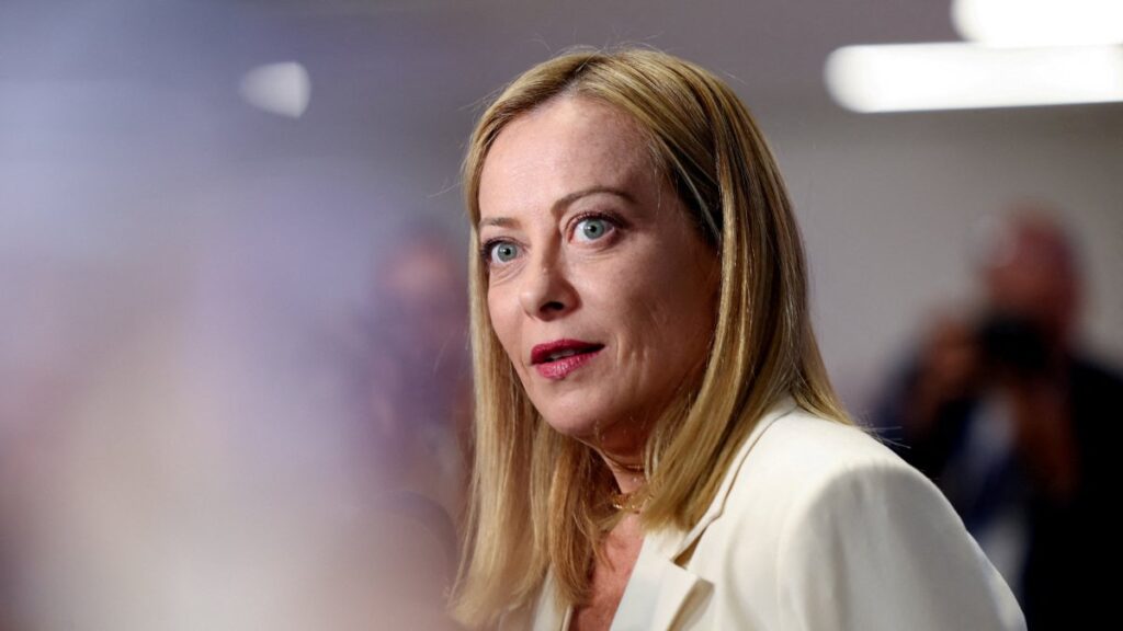 Italian Prime Minister Giorgia Meloni reacts as she speaks to the media at a NATO summit, The Hague, Netherlands, June 25, 2025. (Reuters Photo)