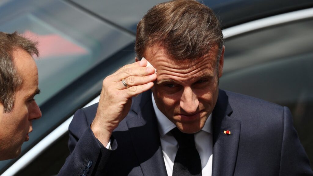 French President Emmanuel Macron leave after the annual Bastille Day military ceremony on the Champs-Elysees avenue in Paris, France, July 14, 2025. (Reuters Photo)