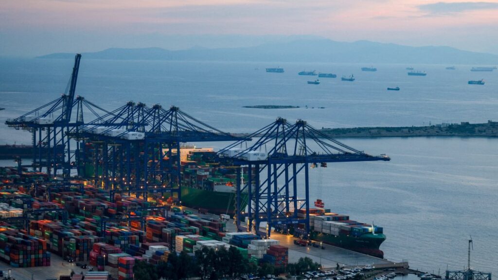 A view of the container terminal of the Piraeus port, in Perama suburb of Piraeus, Greece Jan. 28, 2025.  (Reuters File Photo)