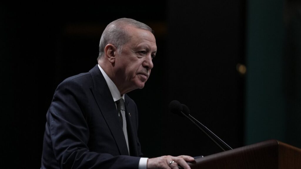 President Recep Tayyip Erdoğan speaks to reporters after a Cabinet meeting in Ankara, Türkiye, July 17, 2025. (AA Photo)