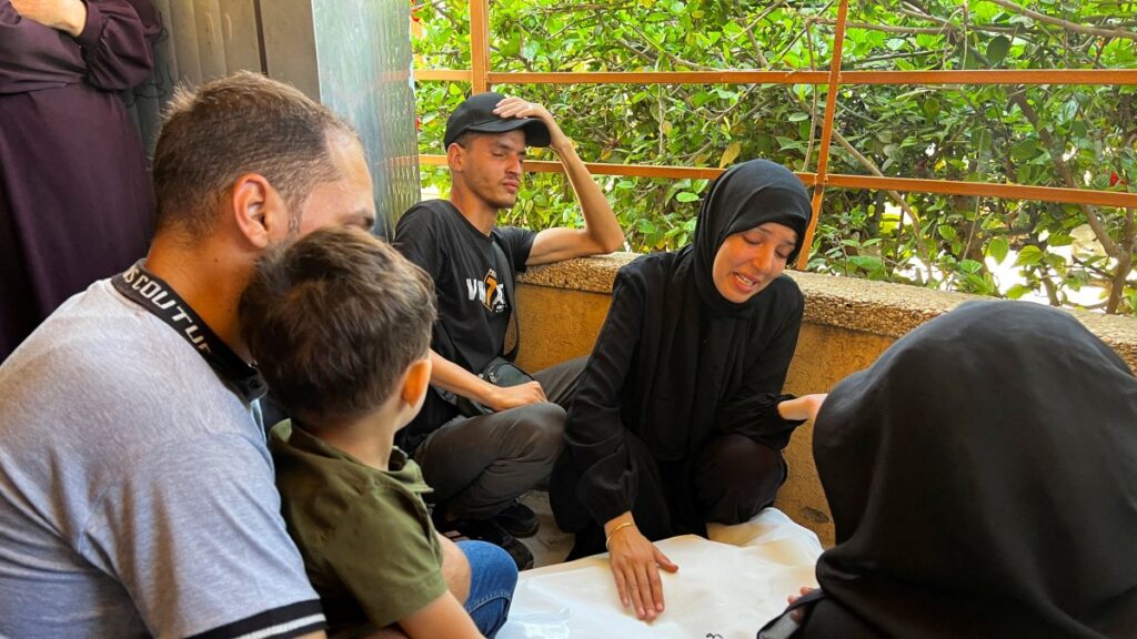 Mourners react next to the body of a Palestinian, who, according to medics, was killed in overnight Israeli strikes, during a funeral at Nasser Hospital, Khan Younis, Gaza Strip, Palestine, July 18, 2025. (Reuters Photo)
