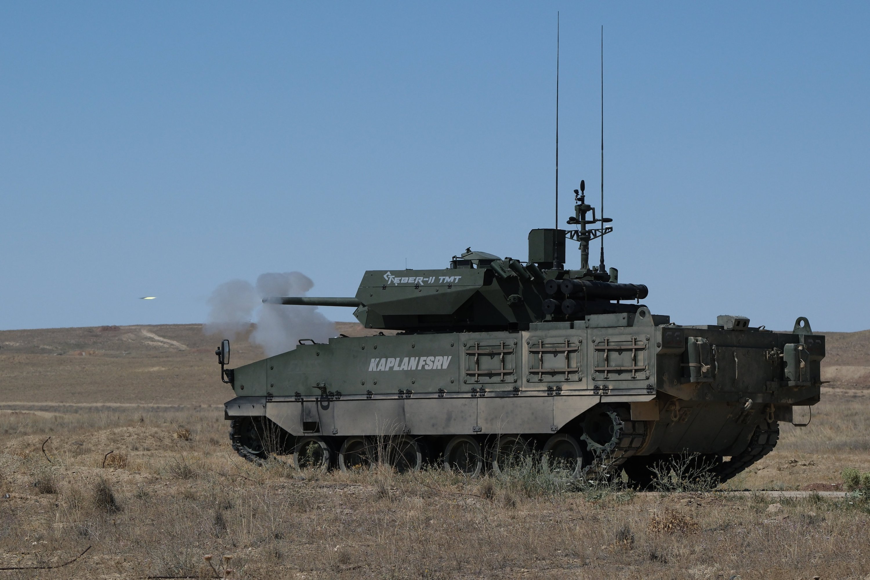 392549 The KAPLAN MT platform, developed by Turkish defense company FNSS, is seen at an undisclosed location in this undated photo. (AA Photo)