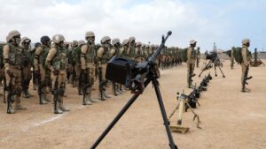 Puntland Security Forces parade newly trained soldiers and equipment to combat Daesh in Bosasso, Bari region, Puntland, Somalia, Jan. 30, 2025. (Reuters Photo)