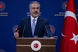 Turkish Foreign Minister Hakan Fidan addresses the press, Ankara, Türkiye, July 23, 2025. (IHA Photo)