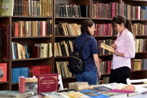 International students gather to study and connect in the library of a Turkish university. (Shutterstock Photo)
