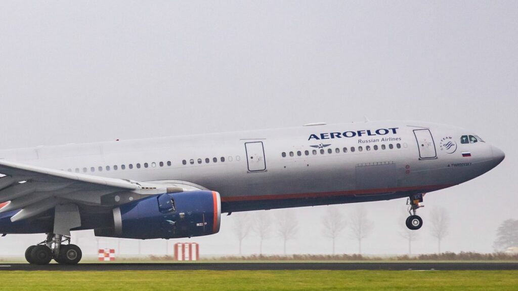 Russian Airlines Airbus A330-343 with registration VQ-BEK landing at Amsterdam Schiphol International Airport, Amsterdam, the Netherlands, Nov. 16, 2018. (Reuters Photo)