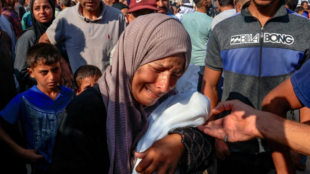 Palestinian mother Alaa Al-Najjar mourns her three-month-old baby Yehia, who died due to malnutrition amid a hunger crisis, according to medics, at Nasser Hospital in Khan Younis, Gaza Strip, Palestine, July 20, 2025. (Reuters Photo)