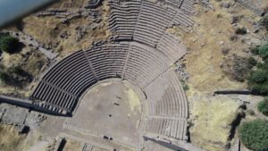 The 2,200-year-old theater in Assos, Türkiye, July 31, 2025. (AA Photo)