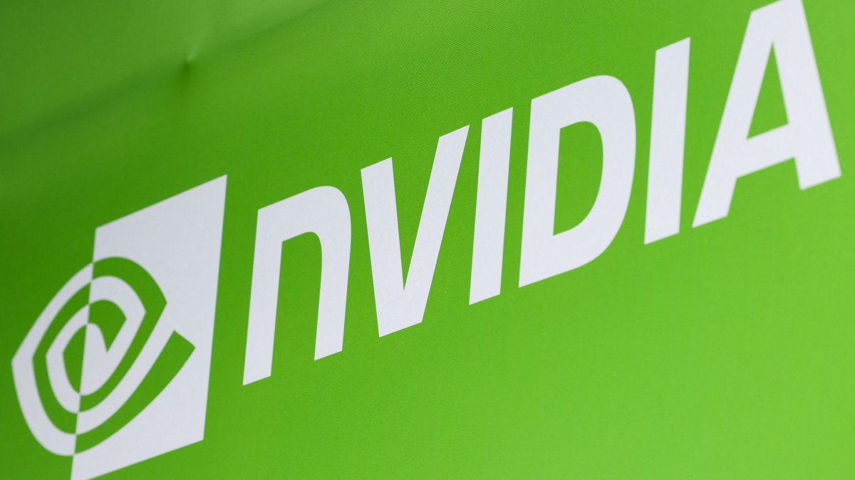The Nvidia logo is seen at the Taipei Music Center, Taipei, Taiwan, May 19, 2025. (AFP Photo)