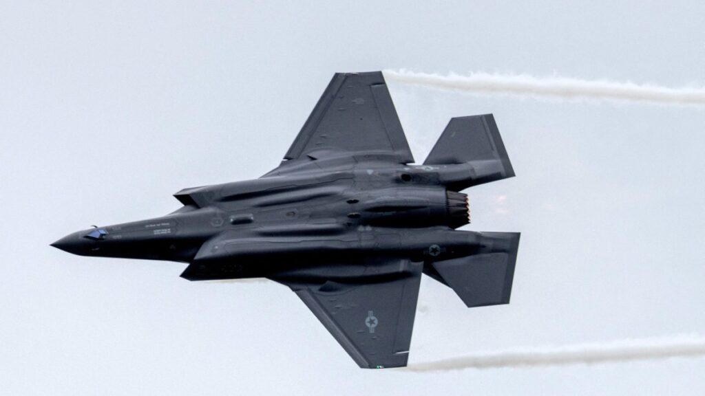 A Lockheed Martin F-35 fighter jet performs during the International Aerospace Exhibition ILA on the opening day at Schoenefeld Airport, Berlin, Germany June 5, 2024. (Reuters Photo)