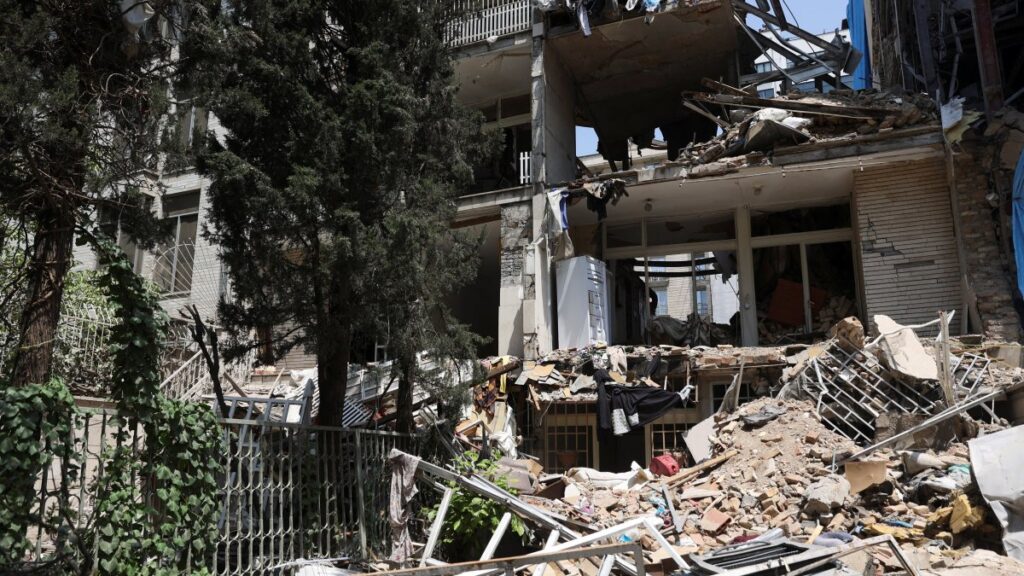 A residential building damaged in Israeli attacks in Tehran, Iran, July 17, 2025. (Reuters Photo)