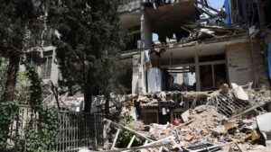 A residential building damaged in Israeli attacks in Tehran, Iran, July 17, 2025. (Reuters Photo)