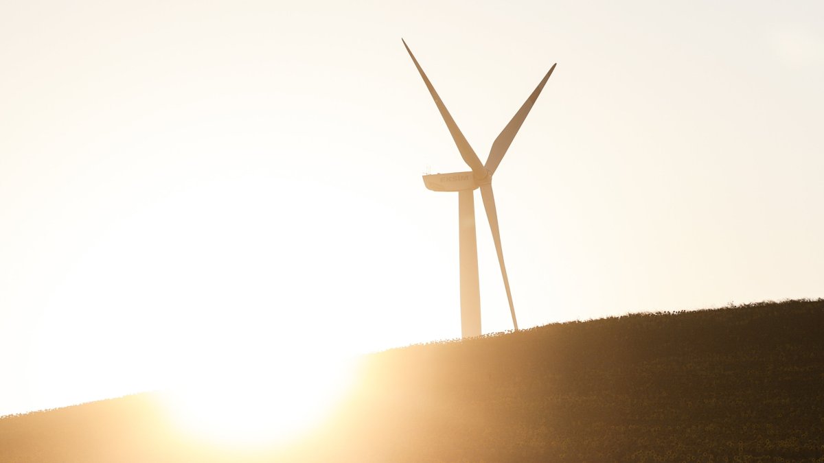 Wind turbines operate on a wind farm, Istanbul, Türkiye, June 17, 2025. (EPA Photo)