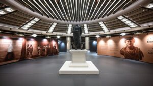 Artifacts uncovered through the "Legacy for the Future Project," alongside recovered and seized cultural items, are on display at an exhibition, Ankara, Türkiye, Aug. 7, 2025. (AA Photo)