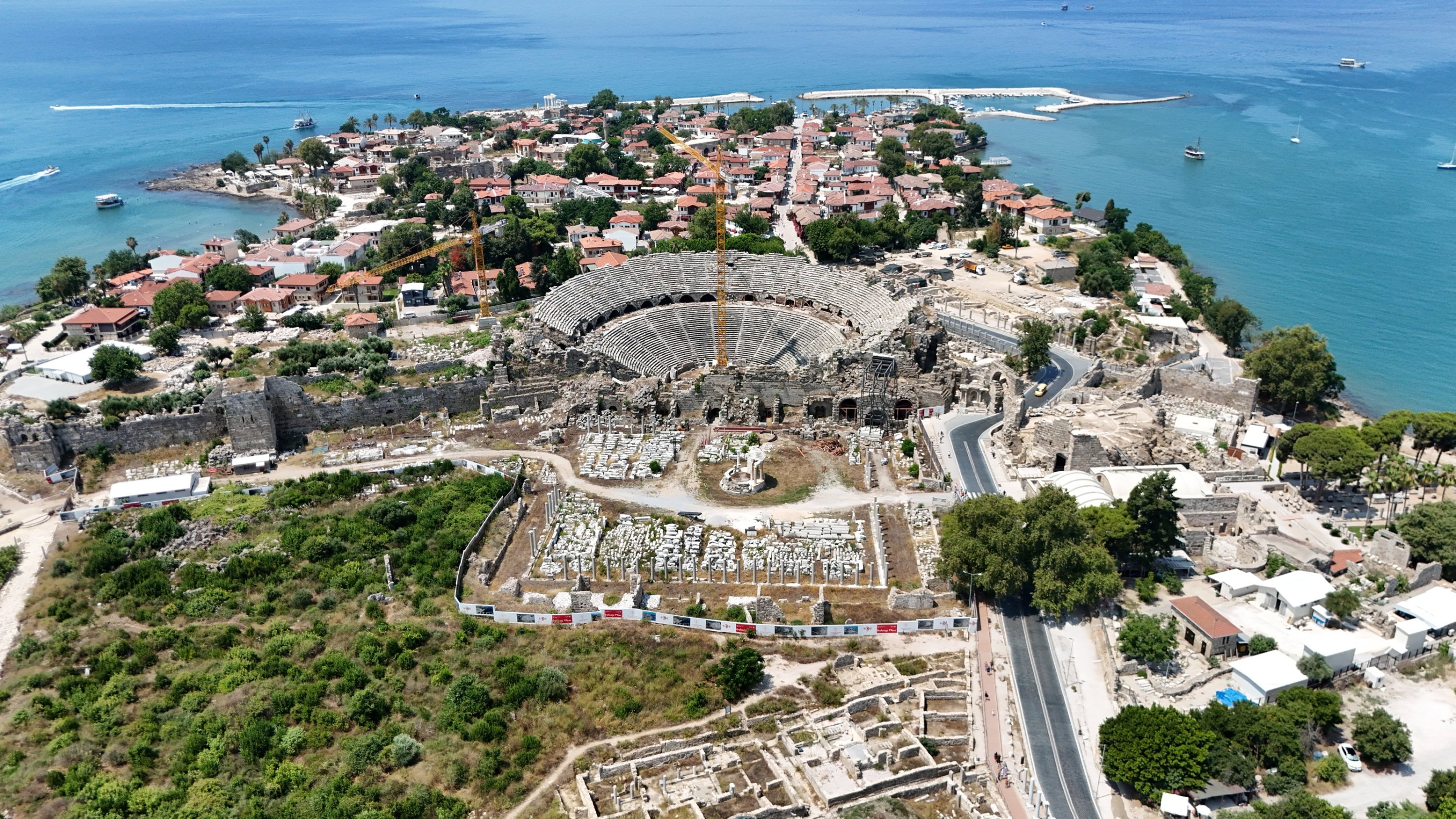 395800 A general view of the ancient city of Side in the Manavgat district, Antalya, southern Türkiye, June 29, 2025. (AA Photo)