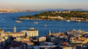 An aerial view of the Bosporus and Istanbul, Türkiye, July 5, 2025. (Shutterstock Photo)