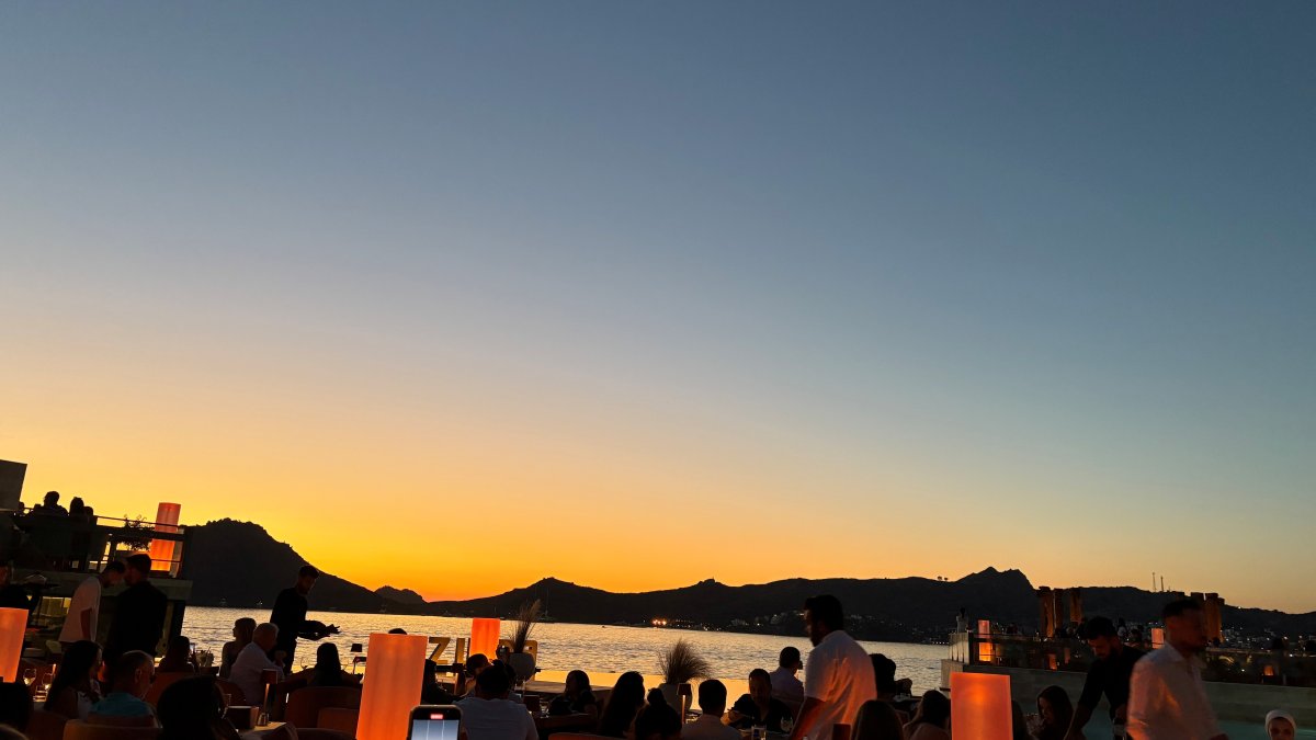 Sunset view from Zuma, Muğla, Türkiye, Aug. 12, 2025. (Photo by Funda Karayel)