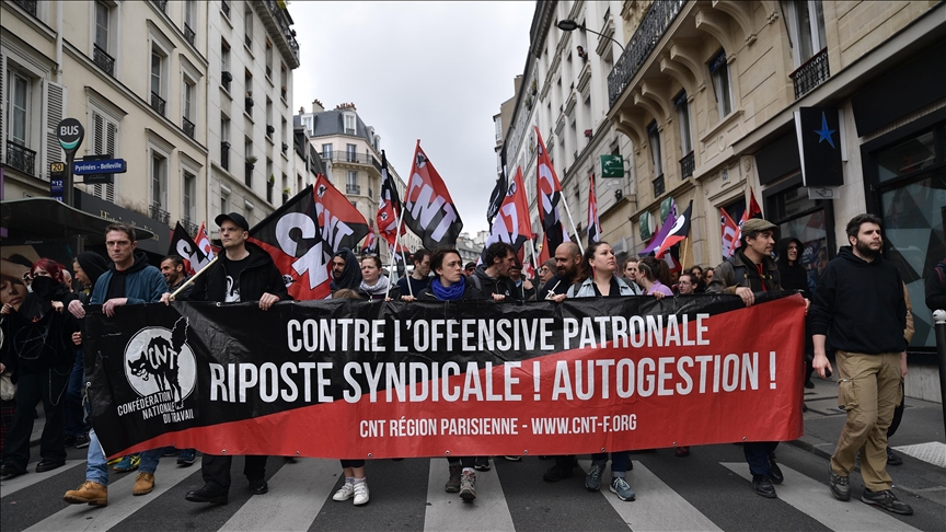 Tensions rise in Paris protests on Labor Day, police arrest 68 people