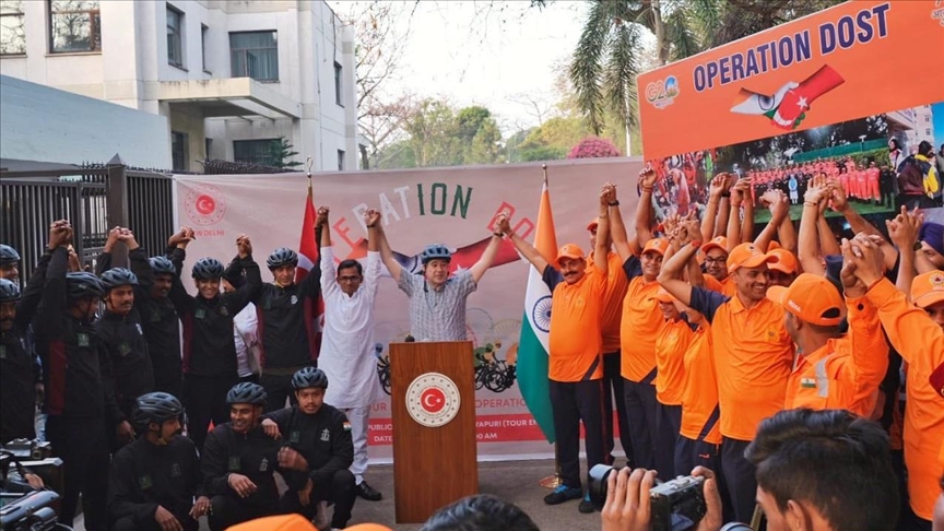 Cycling tour in India lauds 'Operation Dost' for helping quake victims