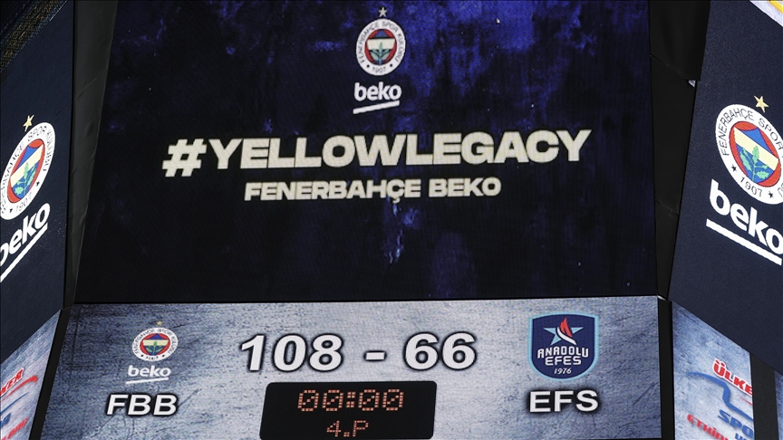Fenerbahce Beko trounce Anadolu Efes 108-66 in Basketball Super Lig semifinal opener