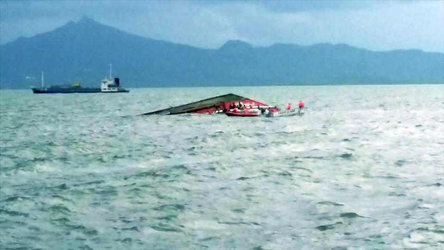 Search underway for missing crewmen of ship capsized off the Philippines
